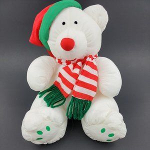 Vintage Puffalump White Christmas Plush  Holiday 🧸 Teddy Bear